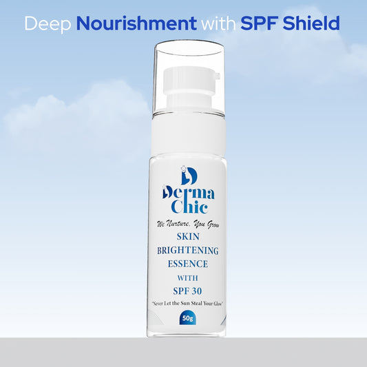 DermaChic Skin Brightening Moisturizer with SPF 30 – Rice Water & Kakadu Plum for Radiant, Even-Tone Skin (50g)