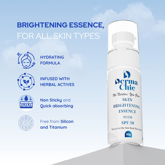 DermaChic Skin Brightening Moisturizer with SPF 30 – Rice Water & Kakadu Plum for Radiant, Even-Tone Skin (50g)