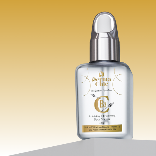 DermaChic CB3 Exfoliating & Brightening Face Serum - Vitamin C & Niacinamide Infused (30ml)