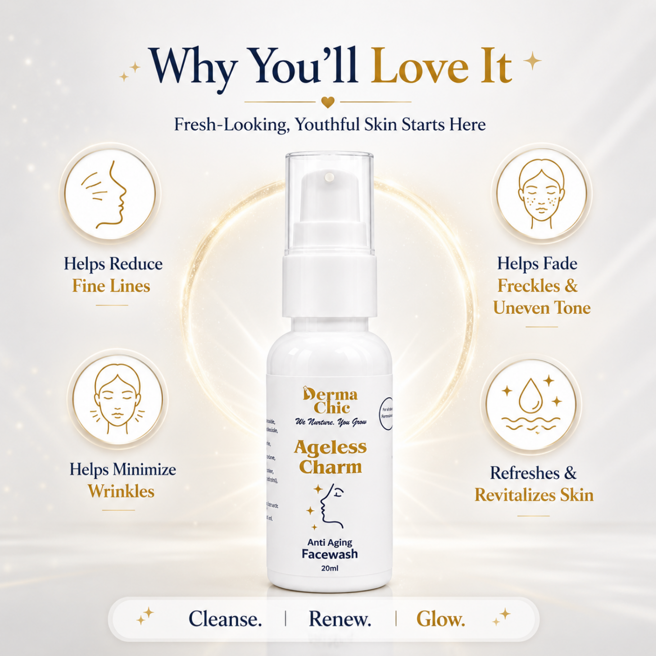 Ageless Charm Anti Aging Facewash (20ml)