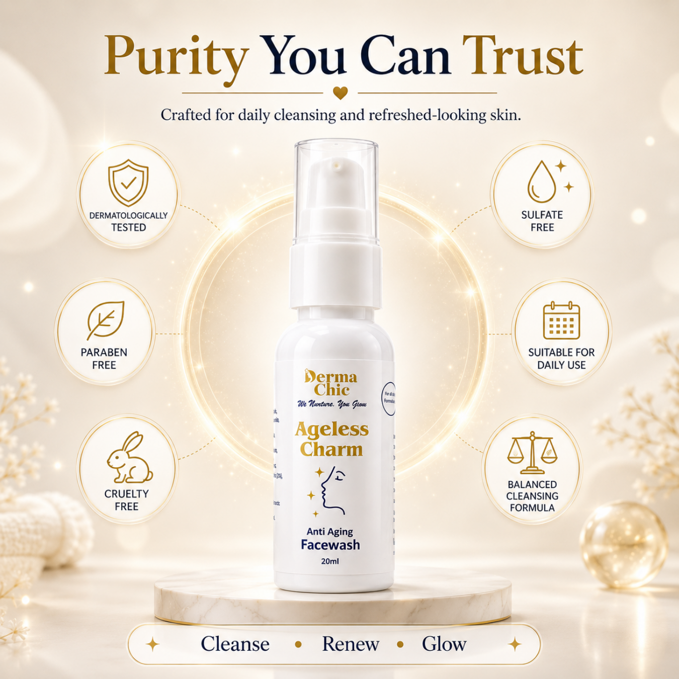 Ageless Charm Anti Aging Facewash (20ml)