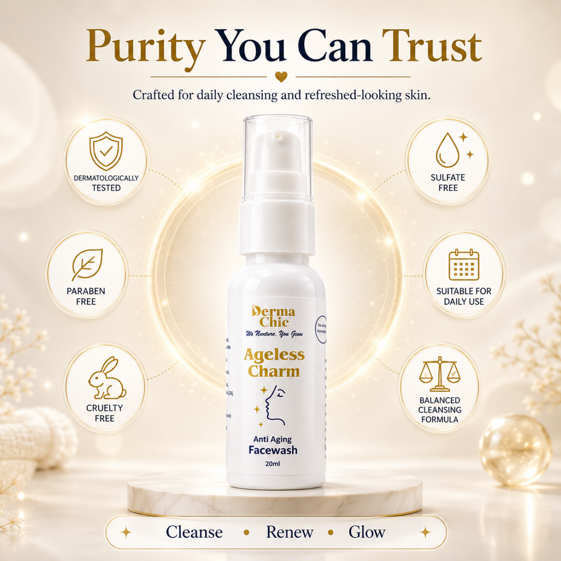Ageless Charm Anti Aging Facewash (20ml)