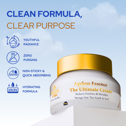DermaChic Ageless Essence Cream – Retinol & Hyaluronic Moisturizer for Youthful Glow (50g)